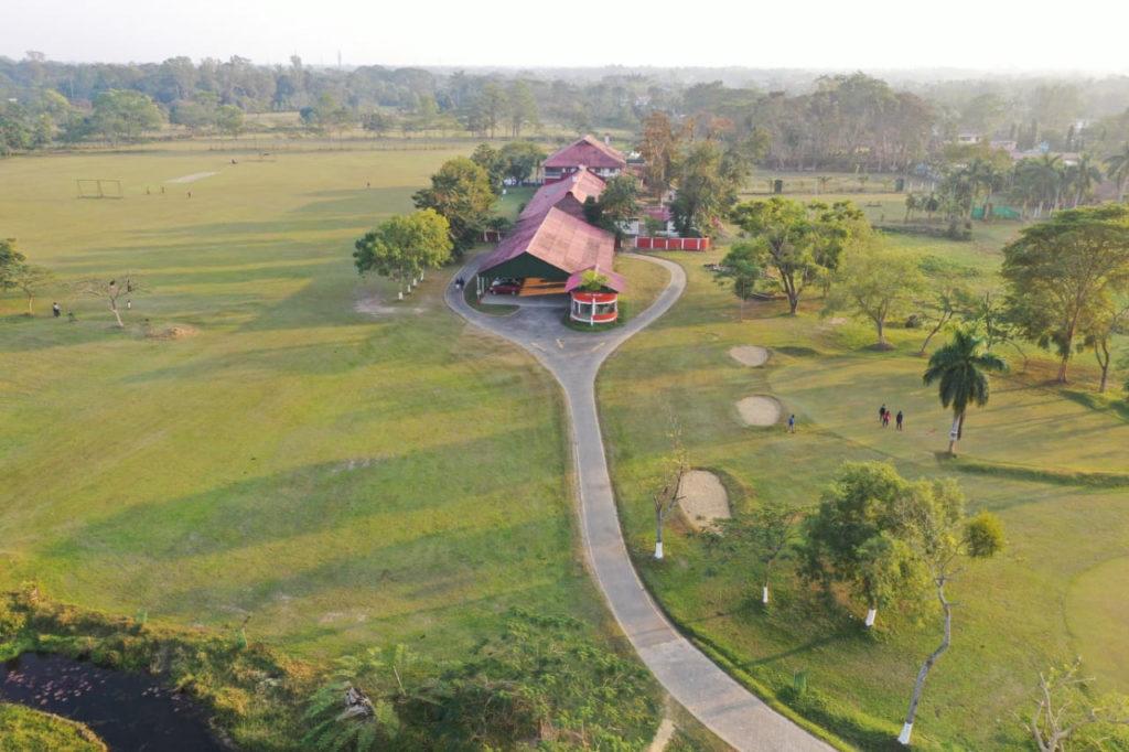 Jorhat golf course fairway drone