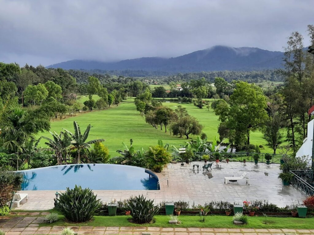 coorg golf links pool view